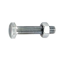 Boulon tête hexagonale acier zingué 8x20- sachet x3