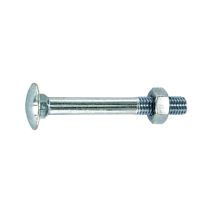Boulon tête ronde collet carré acier zingué 6x60- vybac x60