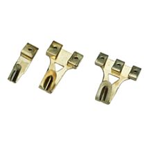 Crochet tableau acier laitonné 18-21-30 mm x4 - VYNEX