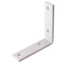 1 équerre de renfort 50x50x4mm acier plastifié blanc - VYNEX