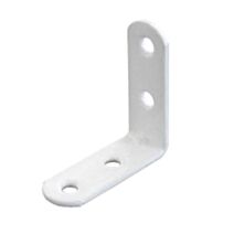 4 équerres de chaise 40x40x2mm acier plastifié blanc - VYNEX