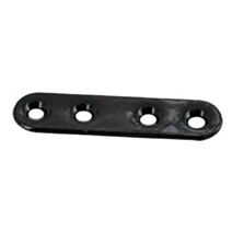 4 pattes d'assemblage 60x15x2mm acier plastifié noir - VYNEX