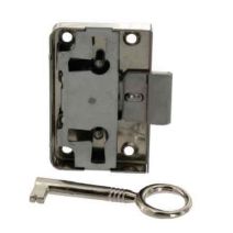 Serrure en applique 25mm universelle acier nickelé - VYNEX