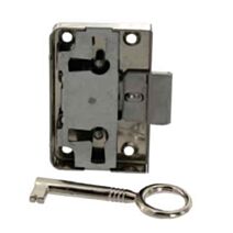 Serrure en applique 25mm universelle acier nickelé - VYNEX