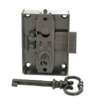 Serrure en applique 25mm gauche acier poli - VYNEX