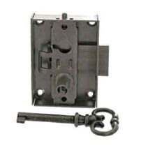 Serrure en applique 30mm droite acier poli - VYNEX