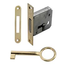 serrure à larder 20mm gauche acier laitonné