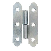 Paumelle espagnole gauche 80x47 acier zingué par 3 - VYNEX