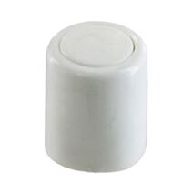 Butée de porte plastique blanc à visser ø30 H.33mm - VYNEX