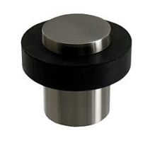 Butée de porte à visser zamak nickelé Ø50mm H.43mm - VYNEX
