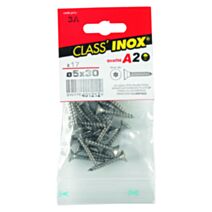 17 Vis agglo tête fraisée étoile inox A4 5x30 - CLASS'INOX