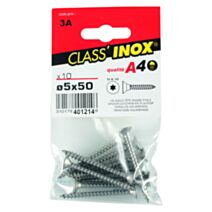 10 Vis agglo tête fraisée étoile inox A4 5x50 - CLASS'INOX