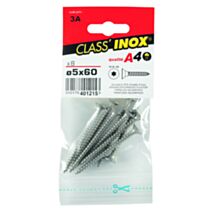 8 Vis agglo tête fraisée étoile inox A4 5x60 - CLASS'INOX