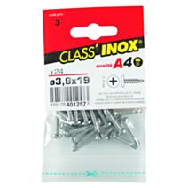 24 vis tôle autoperceuses inox A4 3,9x19 - CLASS'INOX