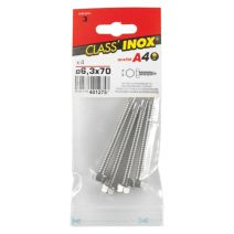 4 vis tôle autoperceuses inox A4 6,3x70 - CLASS'INOX