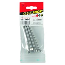 4 vis tôle autoperceuses inox A4 6,3x90 - CLASS'INOX