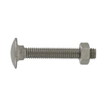 4 boulons tête ronde collet carré inox A2 6x60 - CLASS'INOX