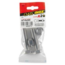 2 boulons tête hexagonale inox A2 14x60 - CLASS'INOX