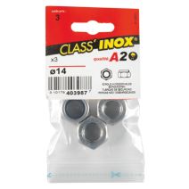 3 écrous indesserrables inox A2 Ø14 - CLASS'INOX