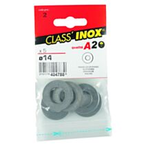 5 rondelles plates moyennes inox A2 Ø14 - CLASS'INOX