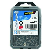 110 vis tête fraisée étoile inox A2 4x25 - ROCKET