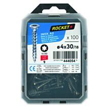 100 vis tête fraisée étoile inox A2 4X30 - ROCKET