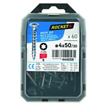 60 vis tête fraisée étoile inox A2 4X50 - ROCKET