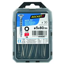 30 vis tête fraisée étoile inox A2 5X80 - ROCKET