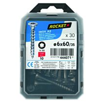 30 vis tête fraisée étoile inox A2 6X60 - ROCKET