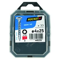 33 vis tête fraisée étoile inox A2 4X25 - ROCKET