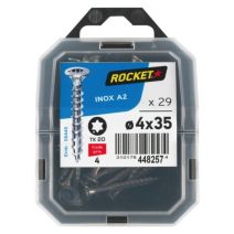 29 vis tête fraisée étoile inox A2 4X35 - ROCKET