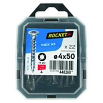 22 vis tête fraisée étoile inox A2 4X50 - ROCKET