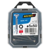 12 vis tête fraisée étoile inox A2 5X50 - ROCKET