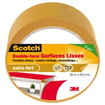 Adhésif moquette double face surfaces lisses 20mx50mm - SCOTCH™