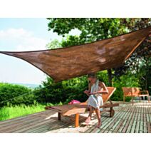 Voile d'ombrage triangulaire 3.60 m - "Austral" brun havane - JARDILINE