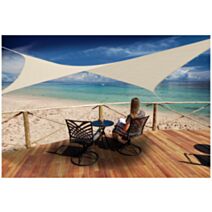 Voile d'ombrage rectangulaire 4 x 3 m sable - JARDILINE