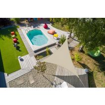 Voile d'ombrage triangulaire extensible ivoire Flex