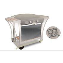 Housse pour meuble plancha L 110 x l 60 x h 60 cm gris mastic opaque - JARDILINE