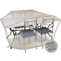 Housse Table rectangulaire + Chaises 4-6 personnes. L 190 x l 120 x h 70 cm 