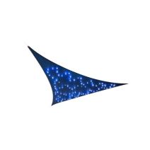 Voile d'ombrage triangulaire 3,60m à LED bleu nuit - JARDILINE