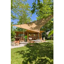 Voile d'ombrage triangulaire Naturelle Jute 3,6m de côté - JARDILINE