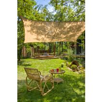 Voile d'ombrage rectangulaire Naturelle Jute 4x3m - JARDILINE