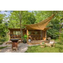 Ombrière triangulaire Naturelle Coco 3,5m de côté - JARDILINE