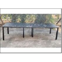 Table console extensible Galapagos alu anthracite 62/372x100x75cm - JARDILINE