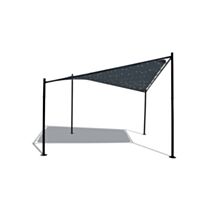 Tonnelle autoportante toile tendue Nassau ciel étoilé 3,5x3,5m - JARDILINE