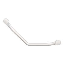 Barre d'Appui Coudee 135° Mana Acier Blanc Brillant 33x33cm