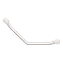 Barre d'Appui Coudee 135° Mana Acier Blanc Mat 33x33cm