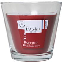 Bougie rouge verre 370gr