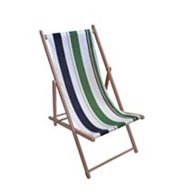 Chilienne bois + toile agrafée Maryland rayures multicolore