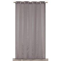 Voilage œillets étamine fine rayure gris 140x240cm - DYLREV
